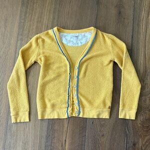 Matilda Jane Yellow Cardigan with Blue Trim